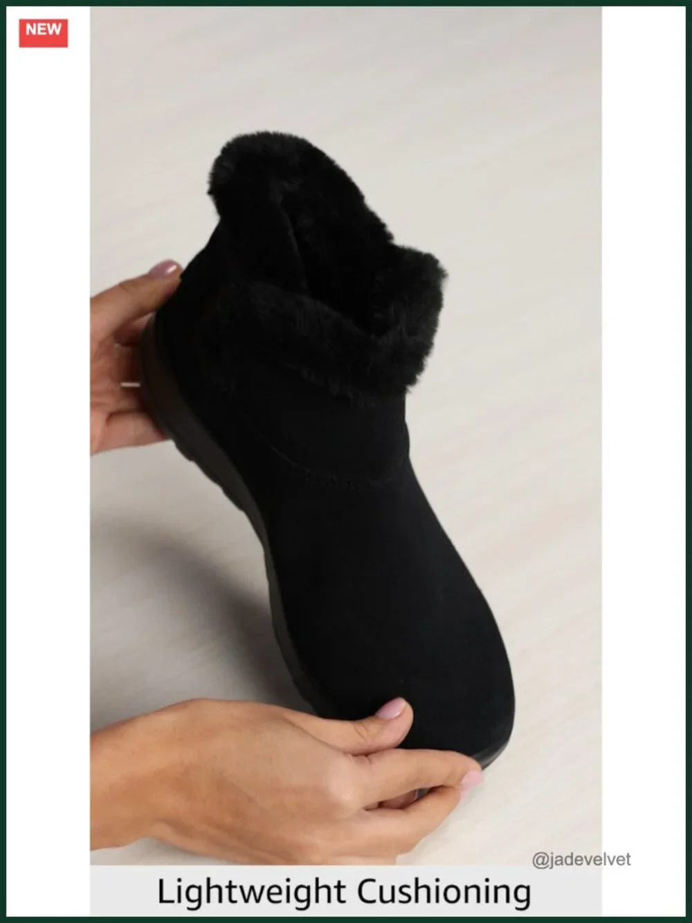 Skechers On-The-Go Joy Suede Ankle Boot with Faux Fur Trim